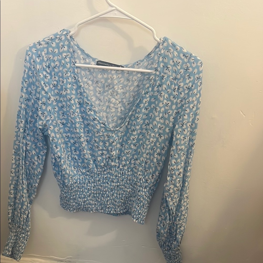 Blue Floral Women's Top